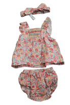Purebaby Outfit, Multicolour floral on white, 000