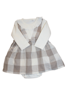 Unbranded Dress, White and beige plaid, 0