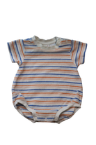 Seed Bodysuit, White Blue Orange Stripes, 0000