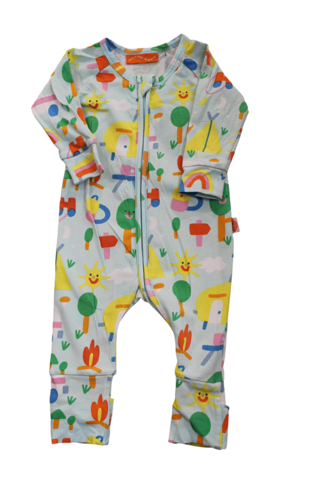 Halcyon Nights Jumpsuit, Light blue with multicolour print, 000