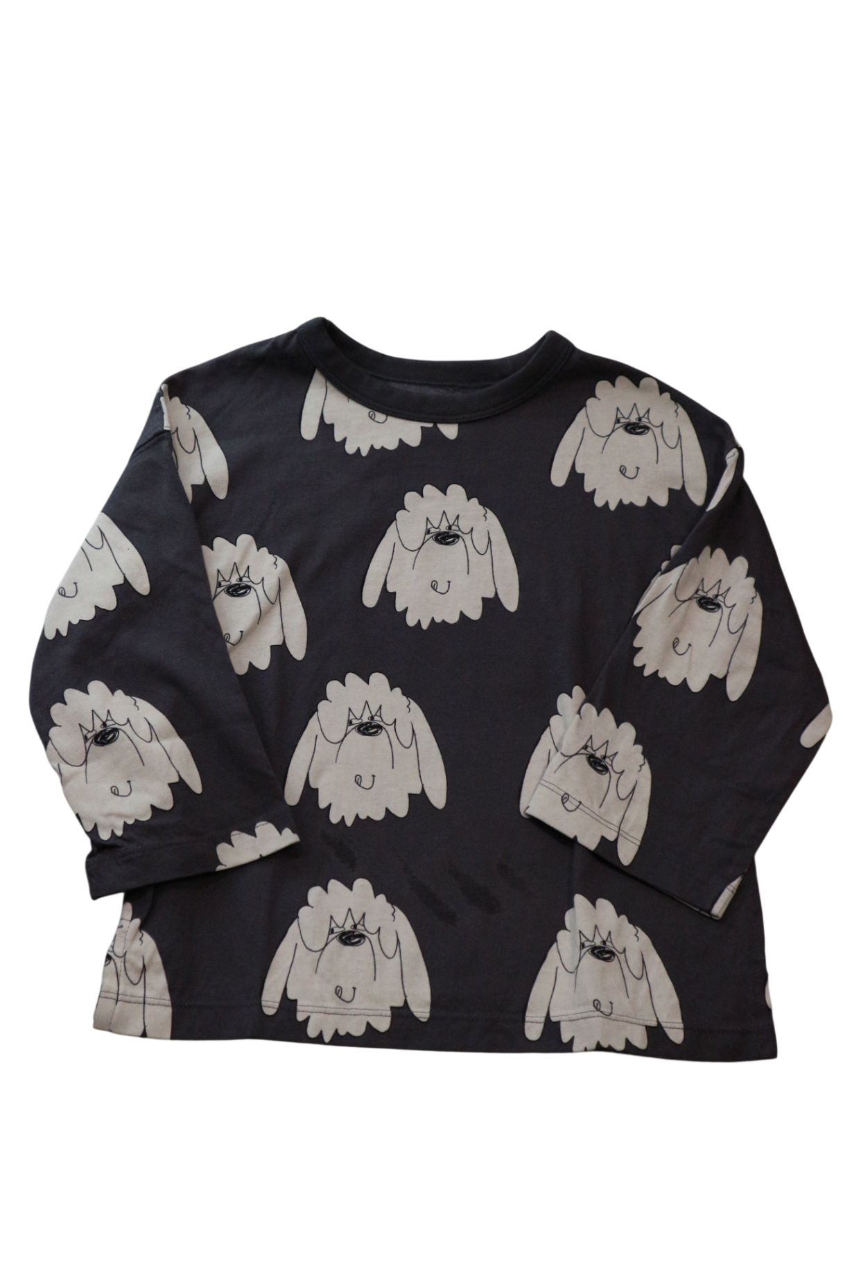 H&M Long-Sleeve T-Shirt, Grey & White, 2-4