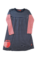 Rhubarb Dress, Navy Red White Stripe, 6-7Y