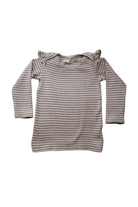 Wilson & Frenchy Long-Sleeve T-Shirt, Cream Brown Stripe, 1