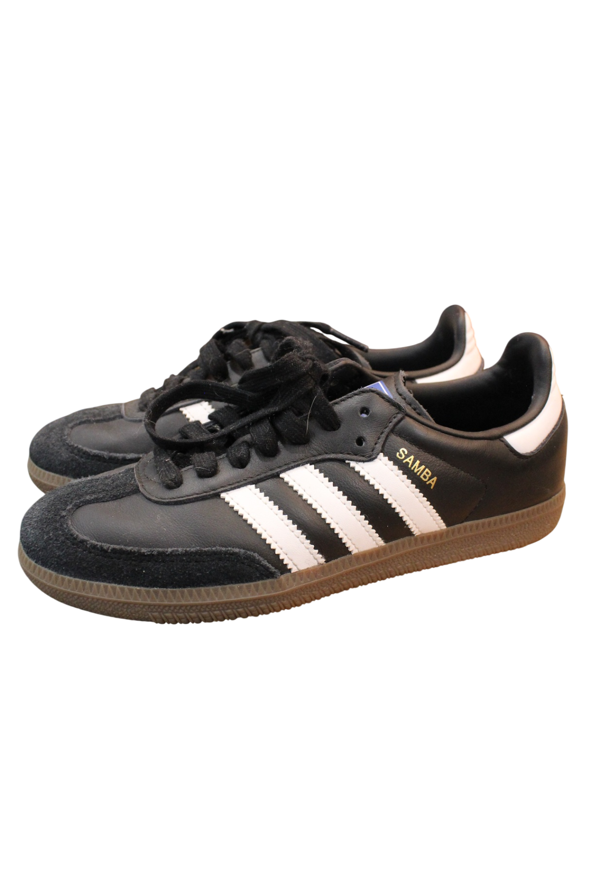 Adidas Sambas Sneakers, Black, US 4/EUR 36