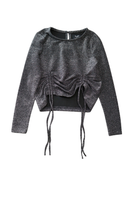Bardot Junior Long-Sleeve , Black Metallic, 7-8Y