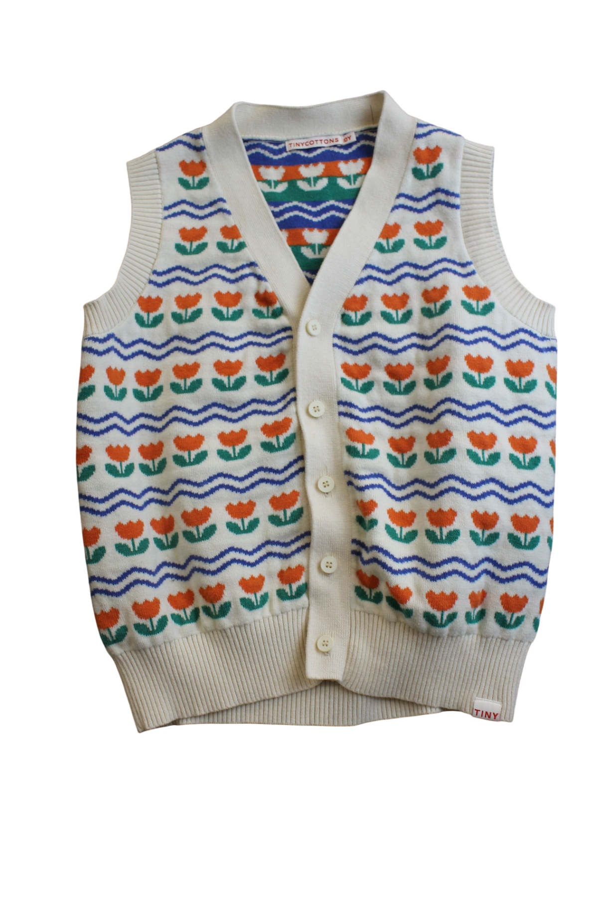 Tiny Cottons Knitwear, Cream/multi, 10