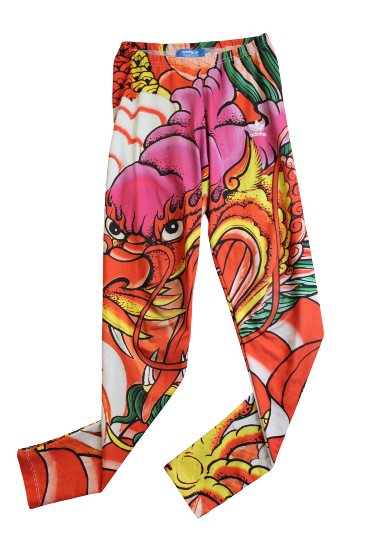 *Adidas x Rita Ora Leggings, Multi-colour dragon print, 14 (adult 6)