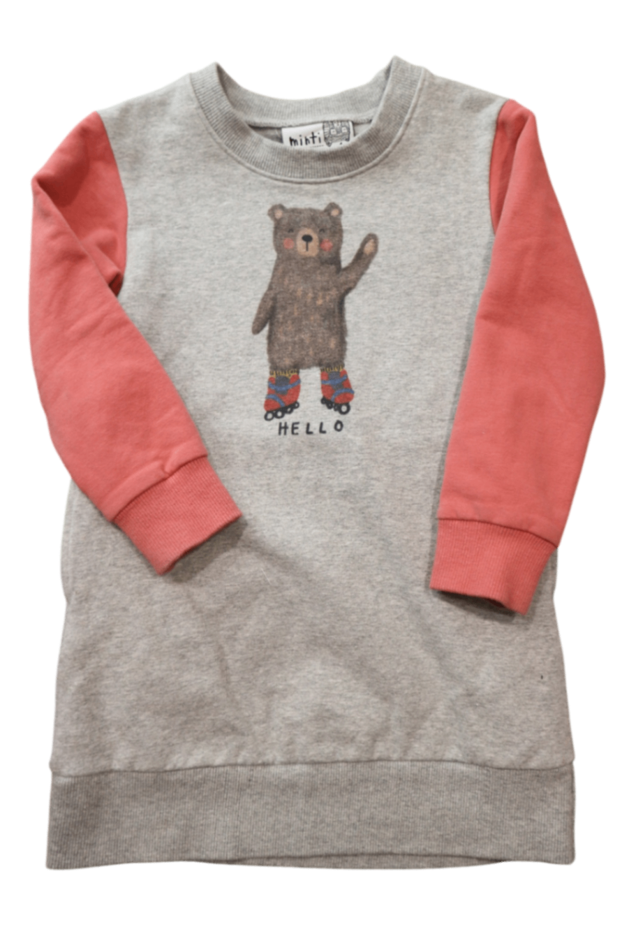 Minti Dress, Grey and coral pink, 3