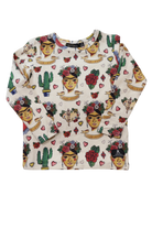 Rock Your Kid Long-Sleeve T-Shirt, Cream Frida, 3