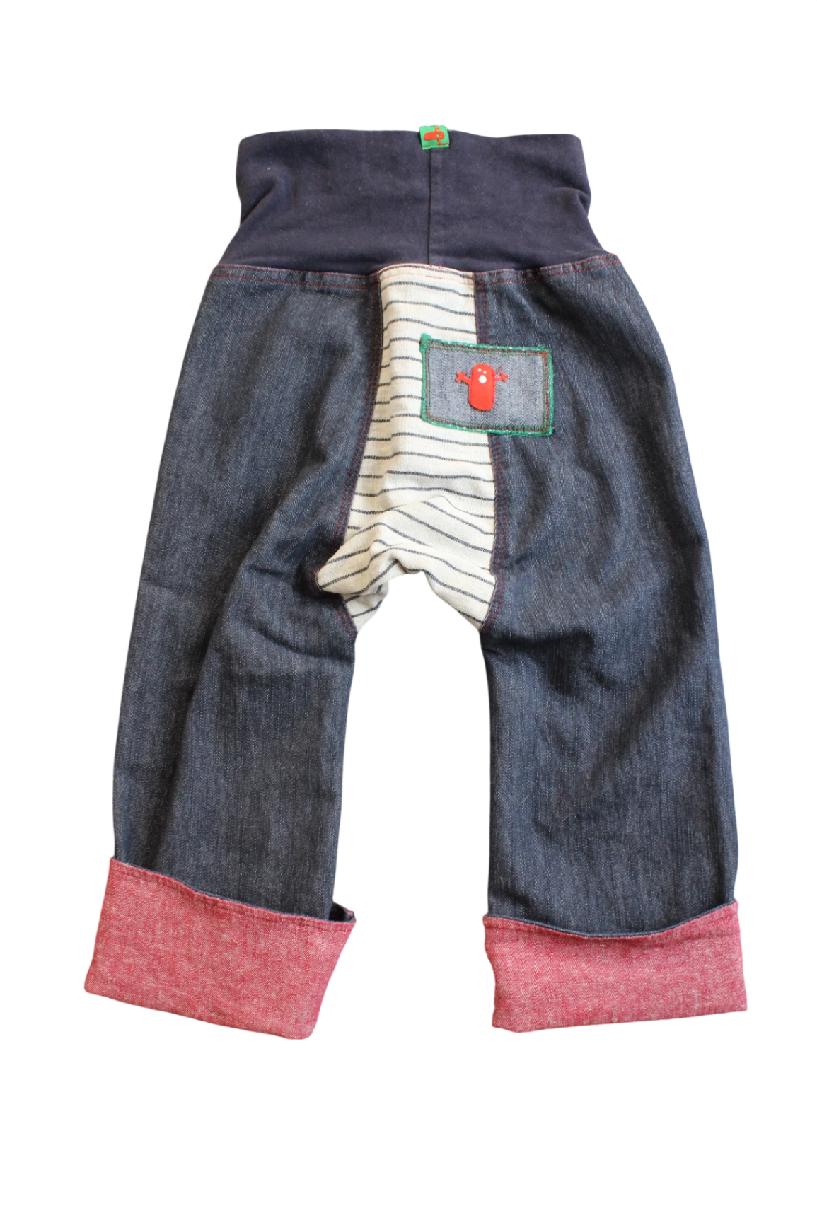 Oishi-m Pants, Denim navy/red/cream stripe, 3