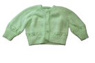 Handknit Cardigan, Mint Green, 00