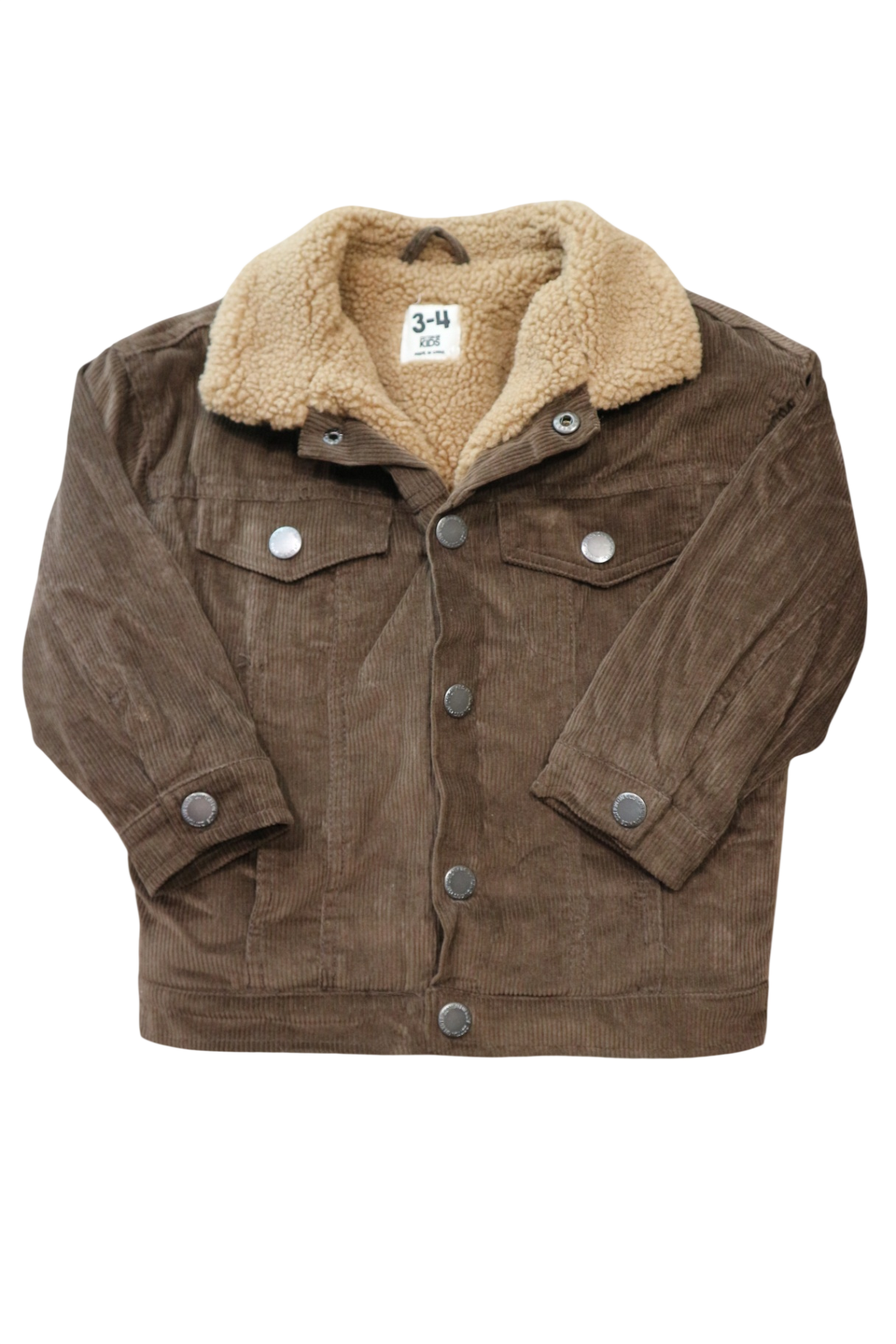 Cotton On Kids Jacket, Brown, 3-4