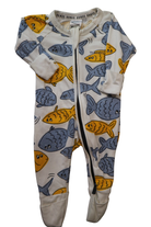 Bonds Jumpsuit, Cream with blue and yellow print, 0000