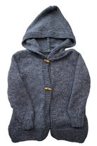 Handknit Cardigan, Blue, 5-6