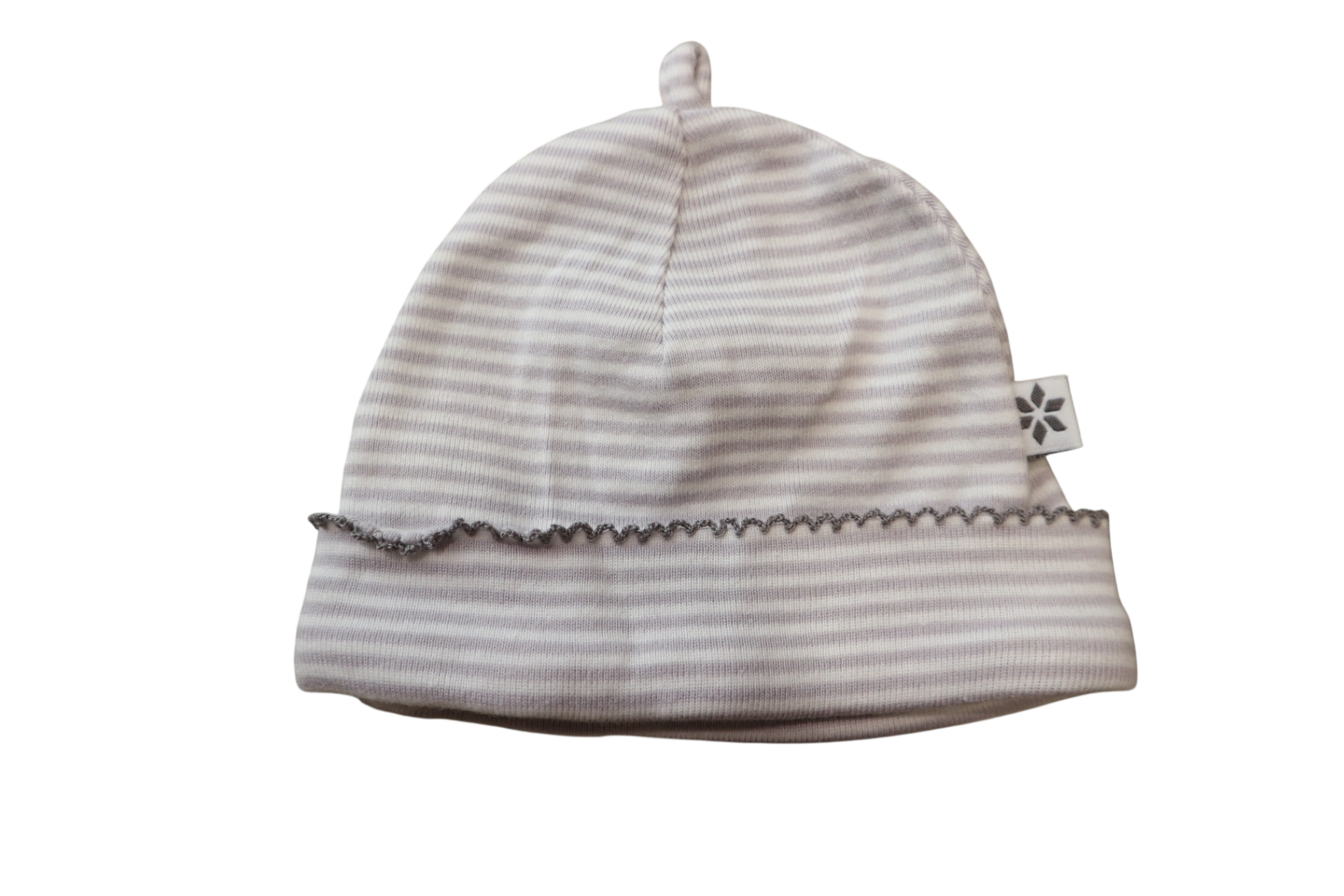 Marquise Beanie, Grey and White, XS infant