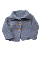 Handknit Cardigan, Blue, 1-2
