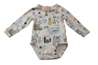 Halcyon Nights Bodysuit, White with multicolour print, 0-3m