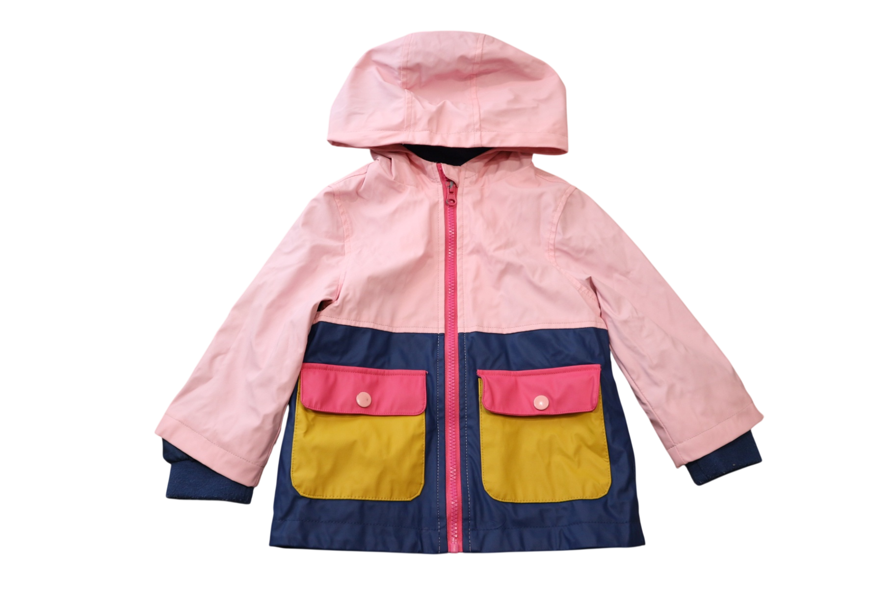 Jack & Milly Raincoat, Pink/navy, 3
