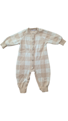 Ziggy Lou Jumpsuit, Beige and white check, 0
