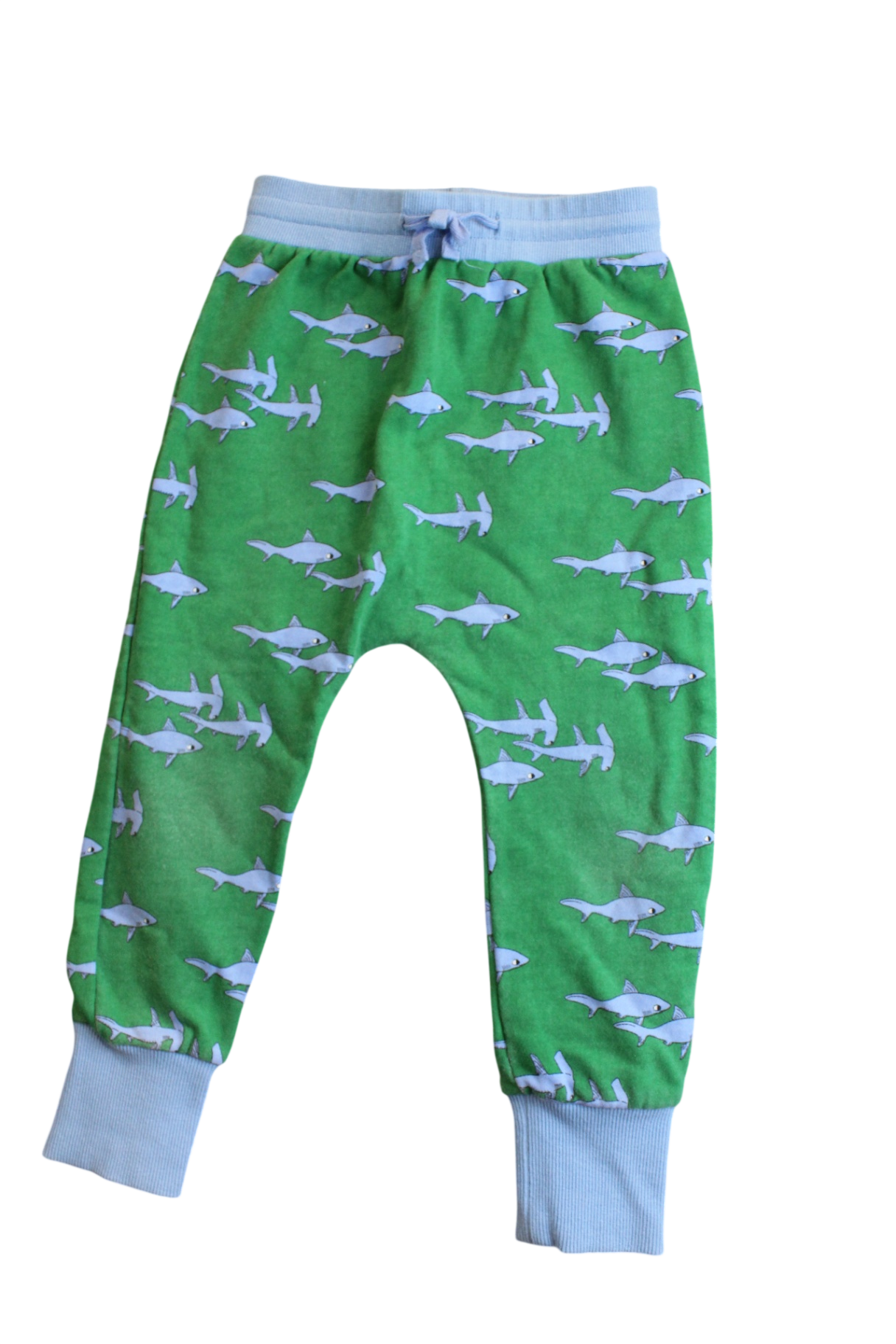 Goldie and Ace Trackpants, Green and light blue sharks, 4