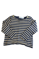 Petit Bateau Long-Sleeve T-Shirt, Navy and Beige, 5