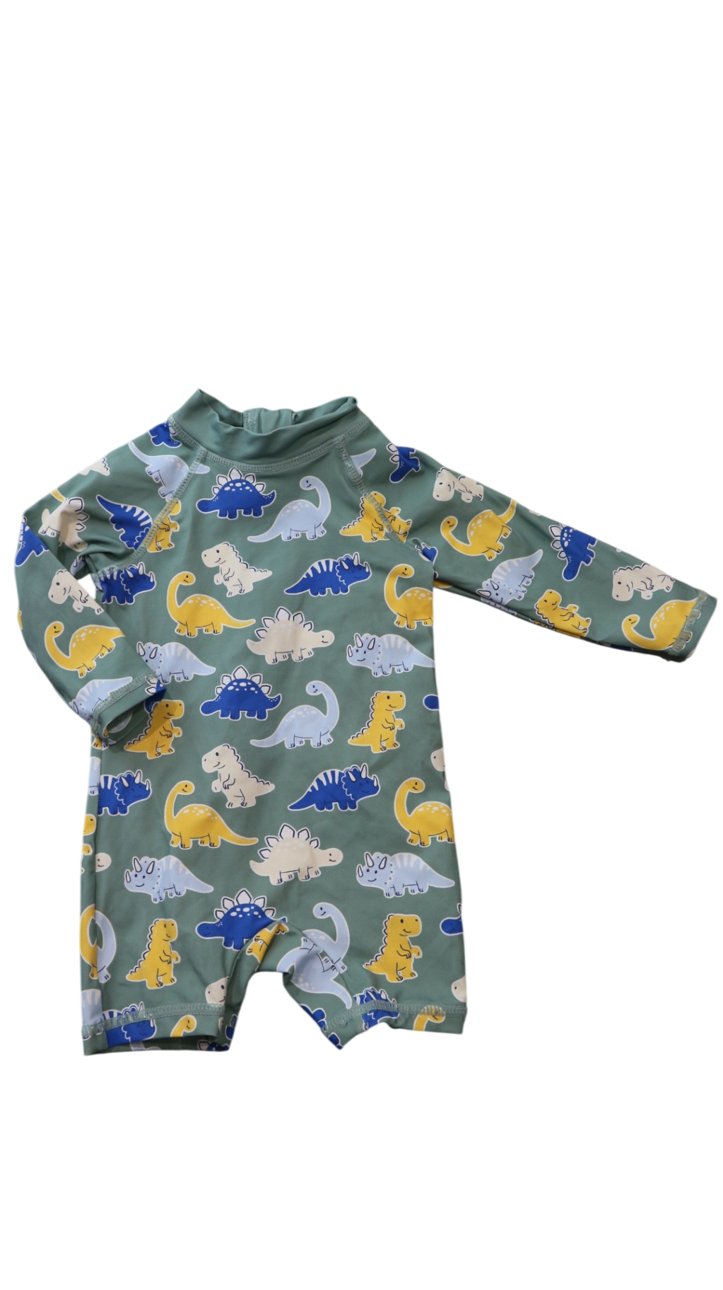 Sprout Swimsuit, Sage green/Dinos, 00