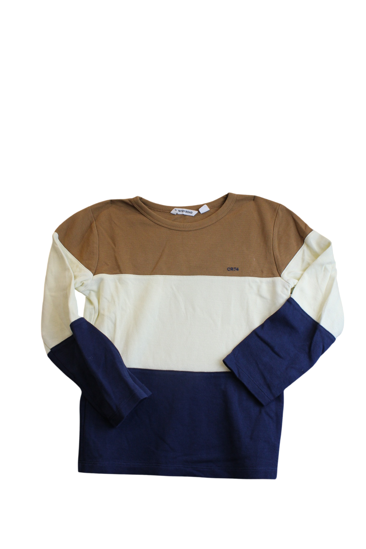 Country Road Long-Sleeve T-Shirt, Brown, cream and navy, 6