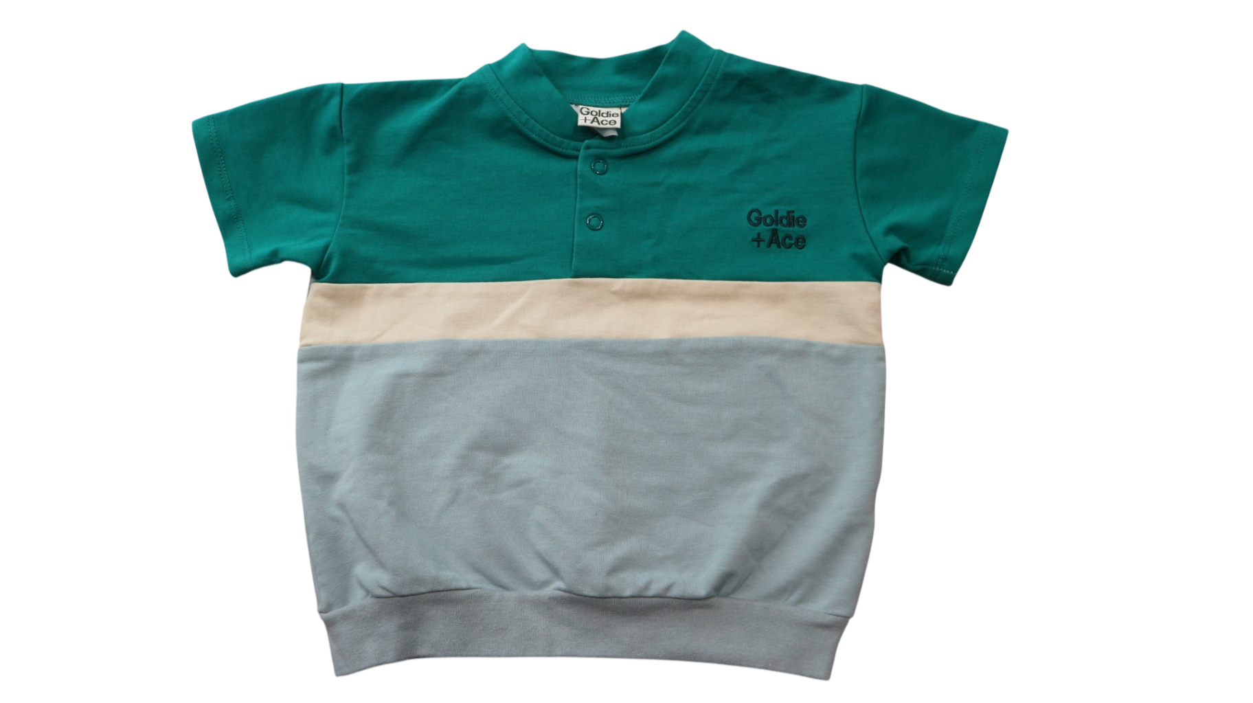 Goldie + Ace Shirt, Teal, cream, light blue, 1