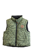 Crywolf Puffer Vest, Olive green with black (reversable), 3