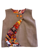Unknown Vest, Brown with multicolour accents, 5-8 approx