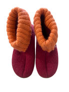 Haflinger Slippers, Orange and Burgundy, 31