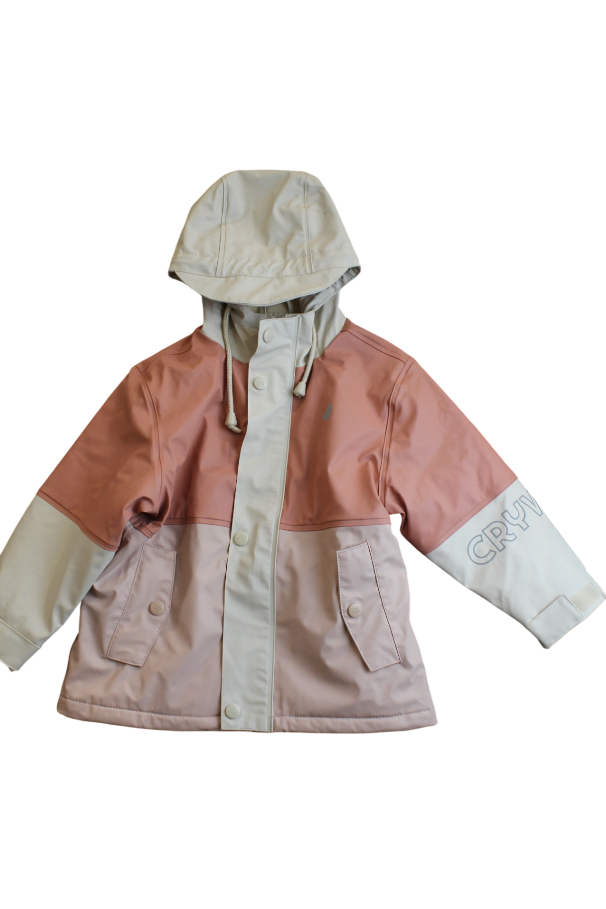 Cry Wolf Raincoat, Pink and Cream, 3