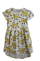 *Minti Dress, yellow skating Chettah, 6