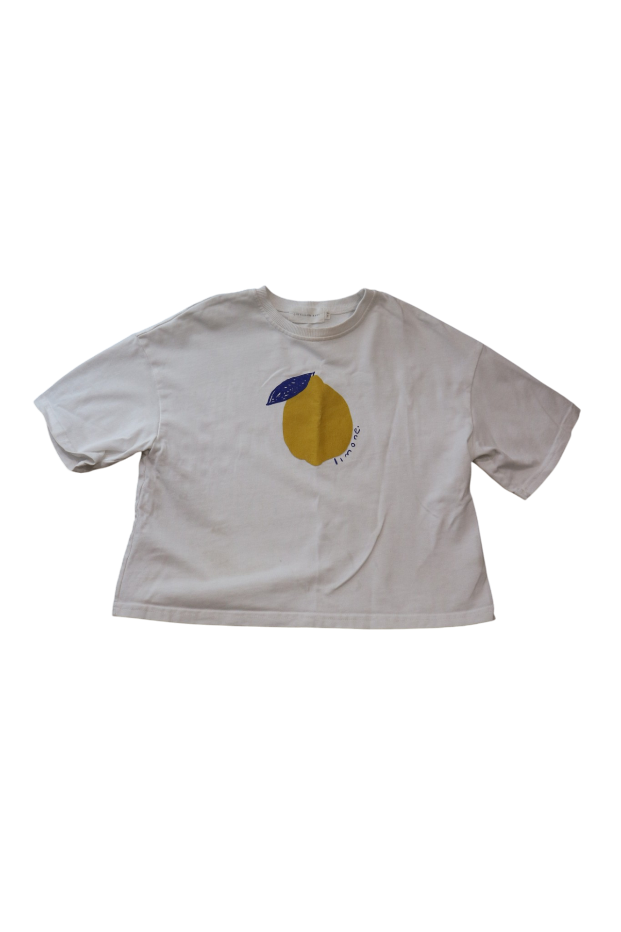 Cinnamon Baby T-Shirt, White Yellow Lemon, 4