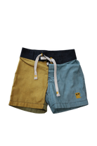 Rock Your Kid Shorts, Yellow and Blue, 4