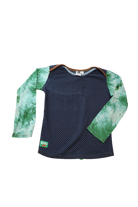 Oishi-m Long-Sleeve T-Shirt, Navy, green and white, 5-6Y