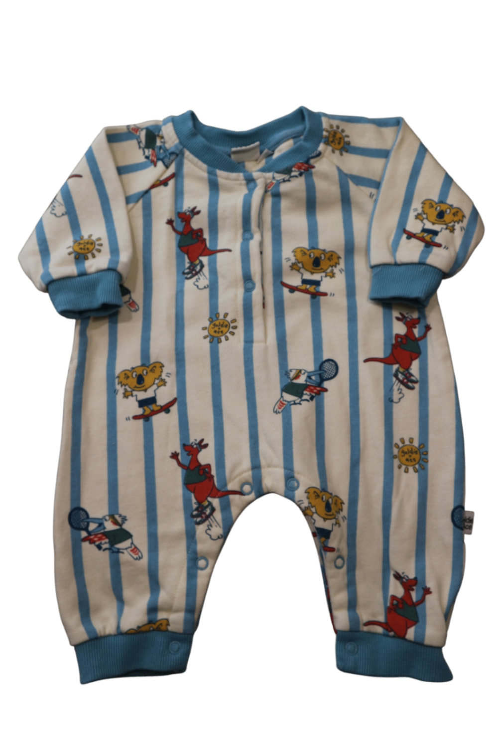 Goldie + Ace Playsuit, Cream, blue and multicolour, 000