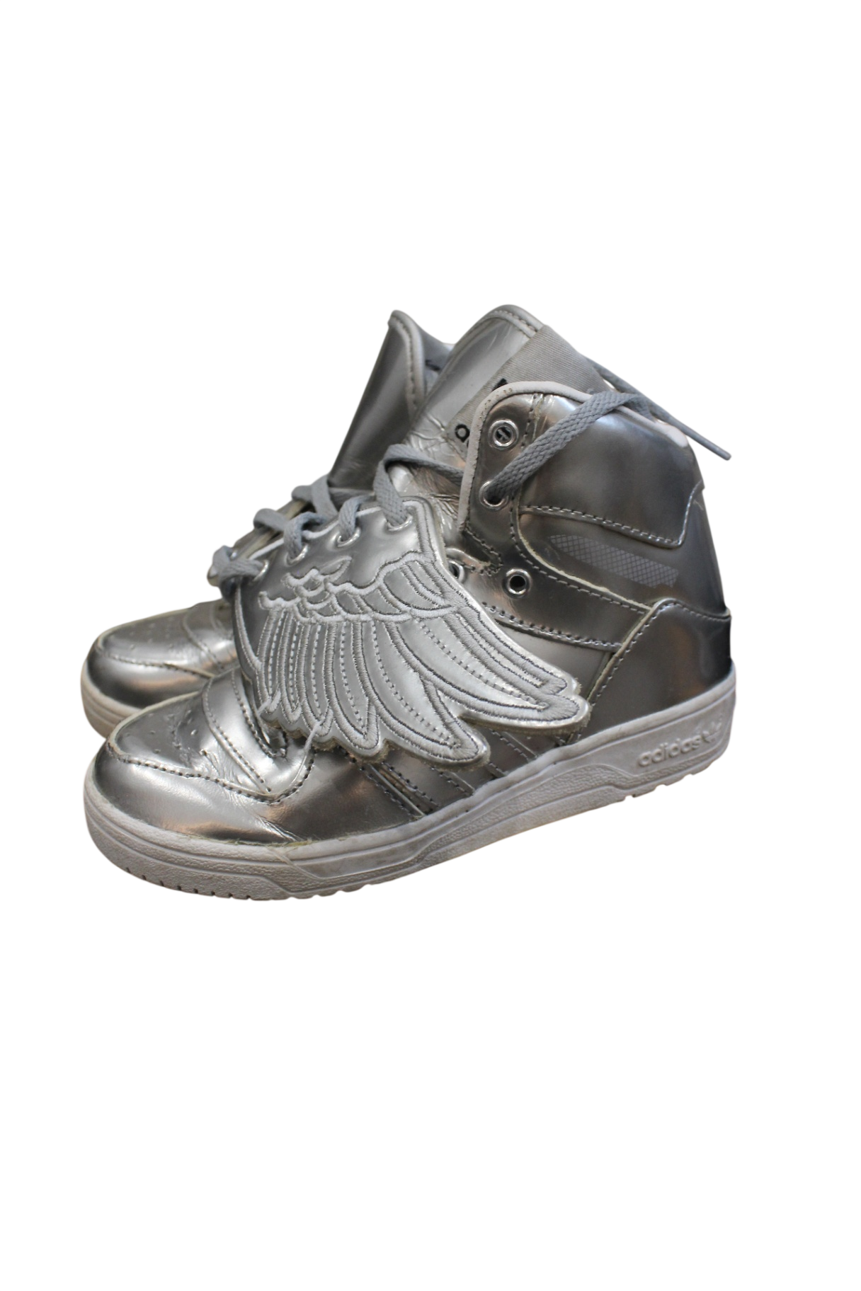 Adidas x Jeremy Scott Sneakers, Silver, US 9/EUR 26