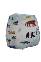 Unbranded Fitted Sheet, blue/multi, Cot
