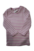 Seed Baby Long-Sleeve T-Shirt, Pink and White, 000
