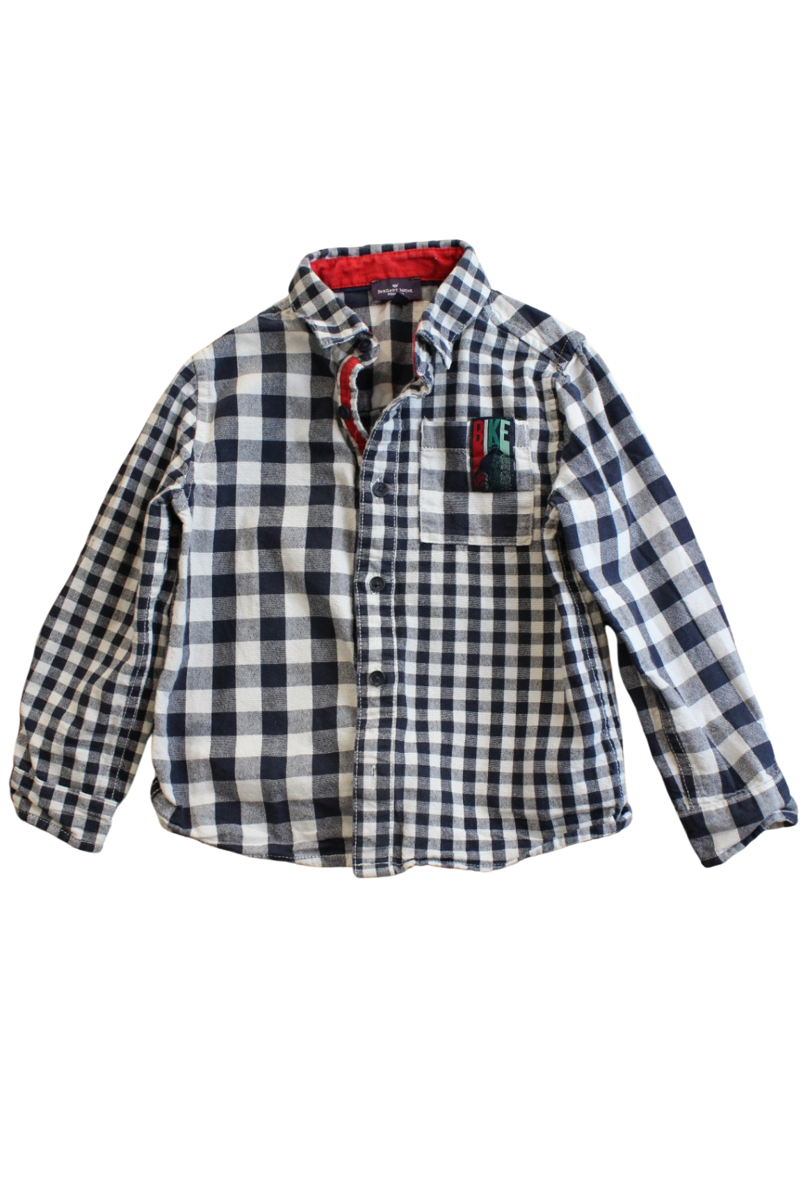 Sergent Major Shirt, Navy check, 4