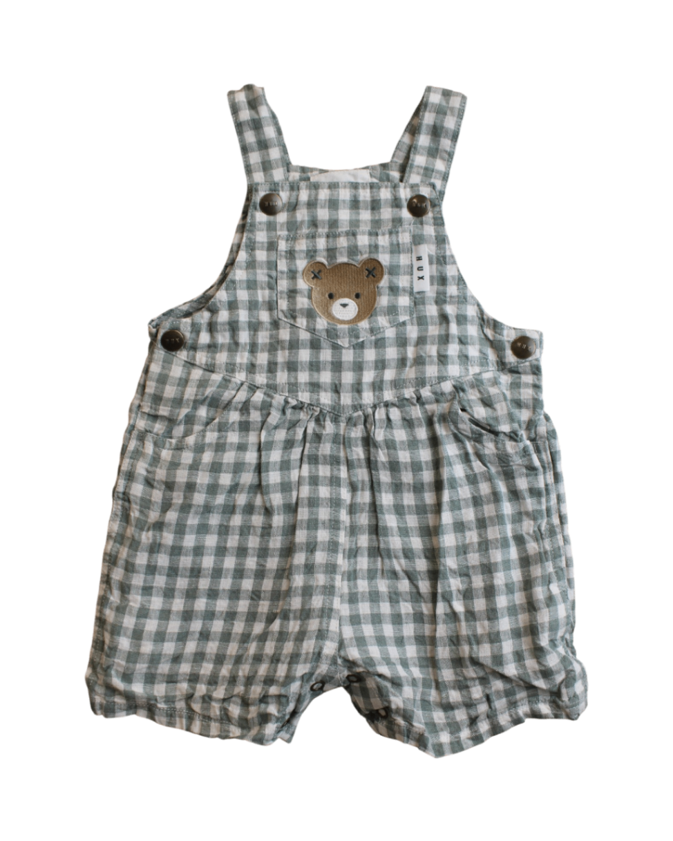 HUX Overalls, Green and white, 1