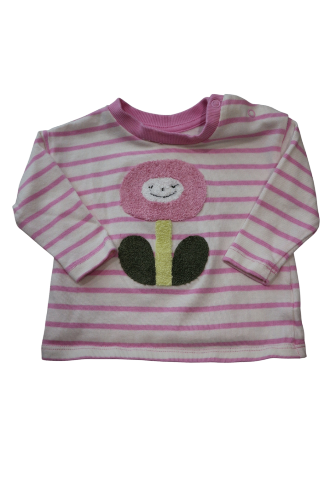 Seed Long-Sleeve T-Shirt, Pink and White, 000