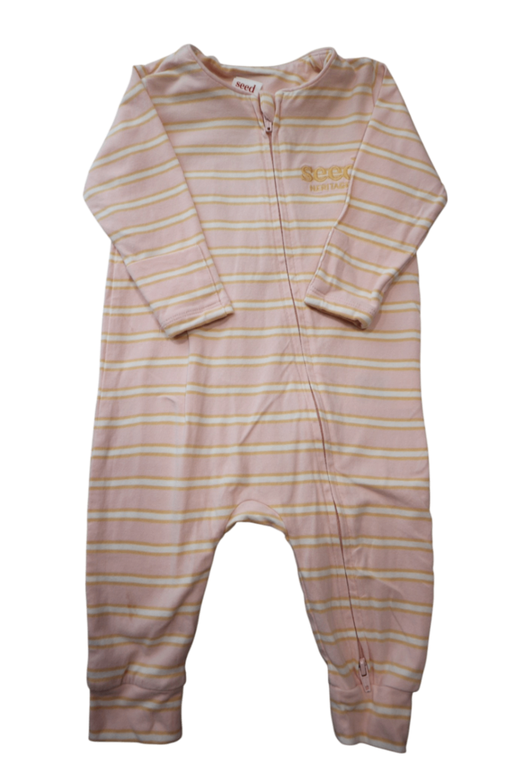 Seed Heritage Jumpsuit, Pink with white and yellow stripes, 00