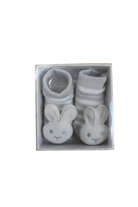 ES Kids Socks, Grey and White, 0-6m