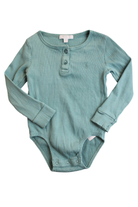 Purebaby Long-sleeve Bodysuit, Teal, 2
