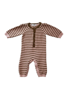 Purebaby Playsuit, Pink and Brown, 000
