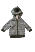 Seed Cardigan, Grey and olive, 000