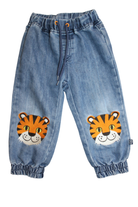Ej Sikke Lej Jeans, Blue denim/tigers, 1