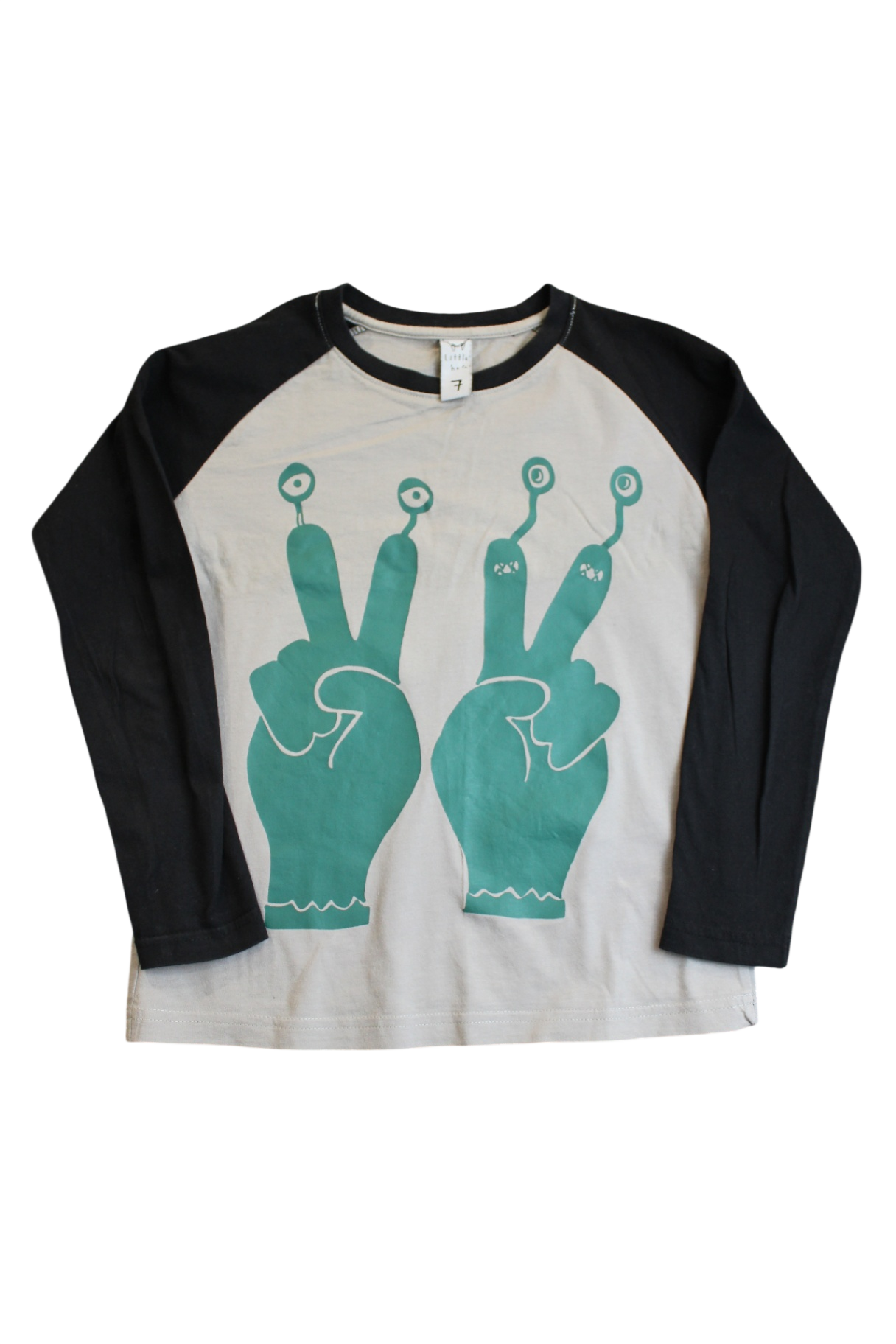Littlehorn Long-Sleeve T-Shirt, Black, grey and teal, 7